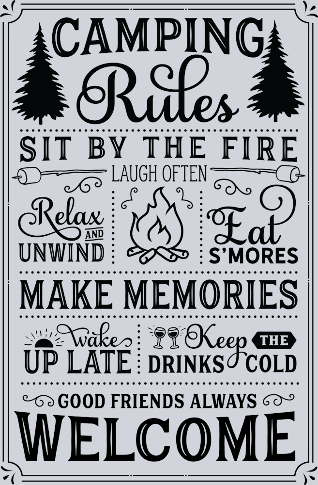 DTF Transfer Camping - Camping Rules