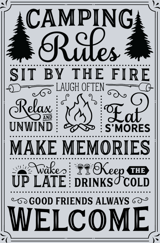 DTF Transfer Camping - Camping Rules