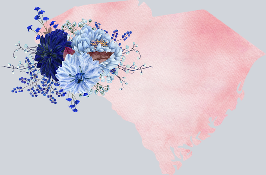 DTF Transfer South Carolina - Flowers Watercolor