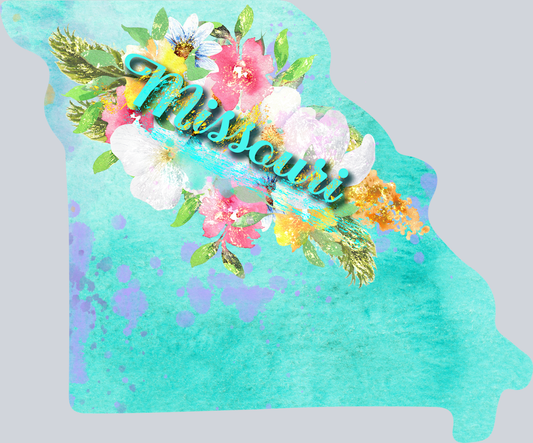 DTF Transfer Missouri - Watercolor Flowers