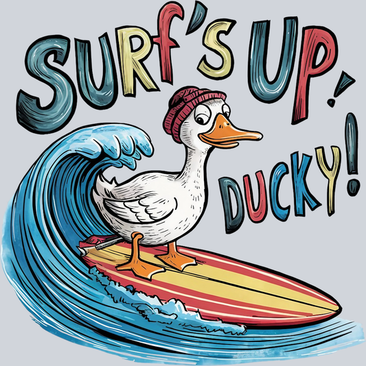 DTF Transfer Fowl - Surf's Up Ducky