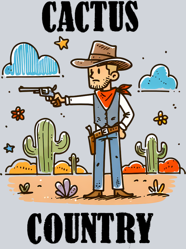 DTF Transfer Western - Cactus Country