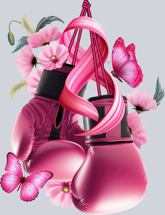 DTF Transfer Breast Cancer - Boxing Gloves