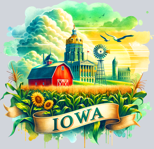 DTF Transfer Iowa - Retro Travel