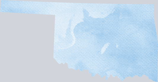 DTF Transfer Oklahoma - Watercolor Blue