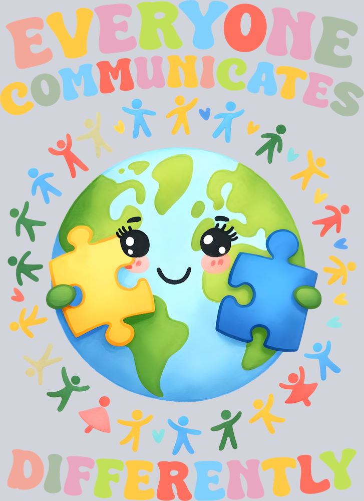 DTF Transfer Autism - Everyone Communicates