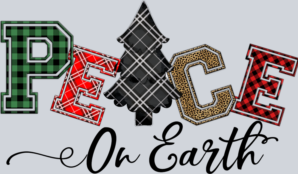 DTF Transfer Christmas - Peace on Earth