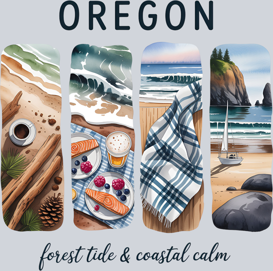 DTF Transfer Oregon - Forest Tide & Coastal Calm