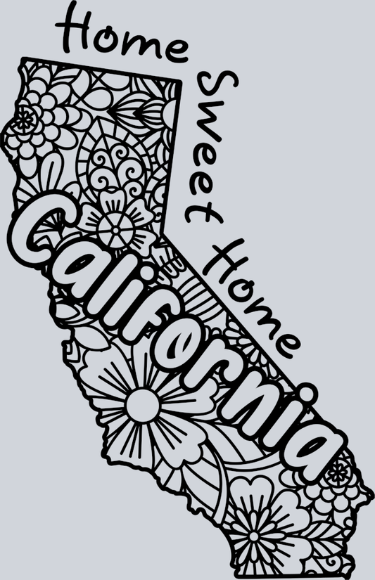 DTF Transfer California - Home Sweet Home