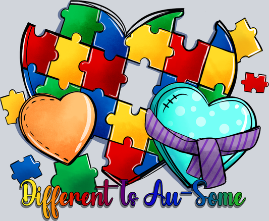 DTF Transfer Autism - Different is Au-Some