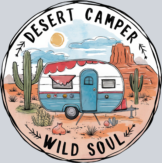 DTF Transfer Camping - Desert Camper Wild Soul