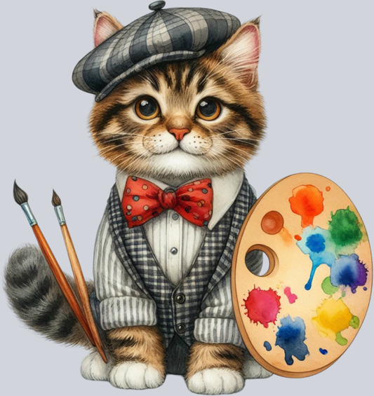 DTF Transfer Cats - Painting
