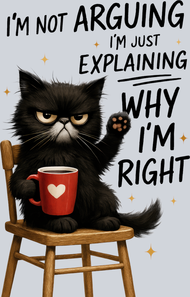 DTF Transfer Cats - I'm not Arguing I'm Just Explaining Why I'm Right