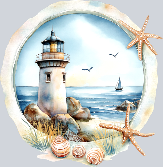 DTF Transfer High Seas - Lighthouse and the Ship