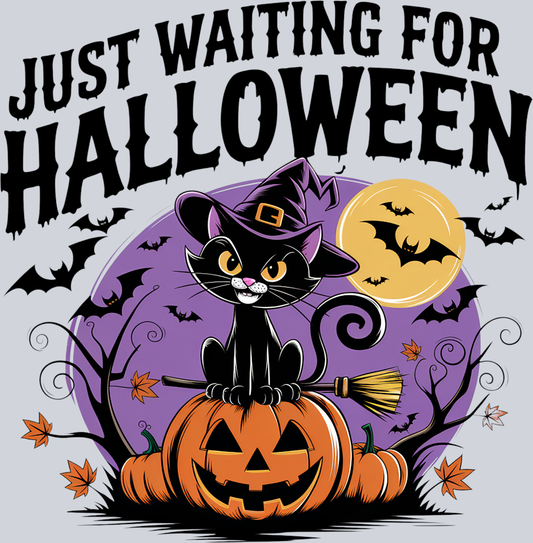 DTF Transfer Halloween - Just waiting for Halloween
