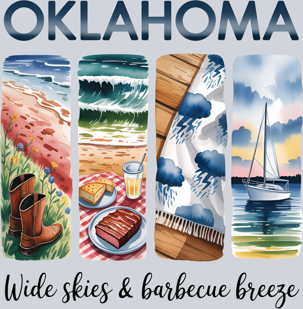 DTF Transfer Oklahoma - Wide Skies & Barbecue Breeze