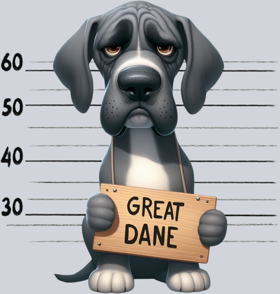 DTF Transfer Dogs - Jail  Great Dane