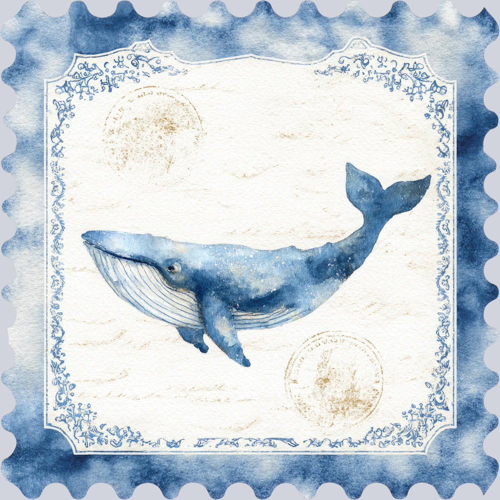 DTF Transfer High Seas - Postage Whale
