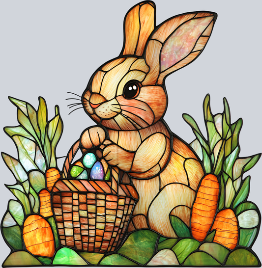 DTF Transfer Easter - Stained Glass Bunny