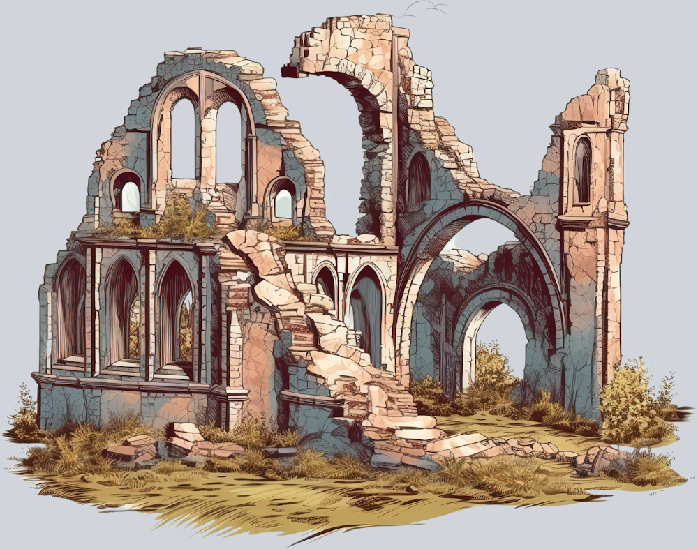 DTF Transfer Medieval - Medieval Ruins