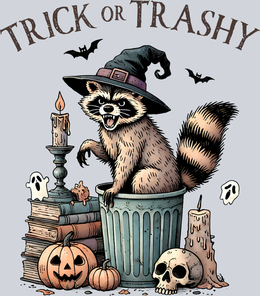 DTF Transfer Halloween - Trick or Trashy