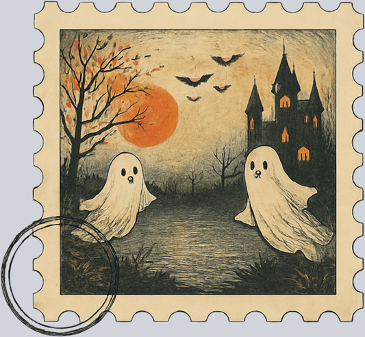 DTF Transfer Halloween - Postage Stamps 11