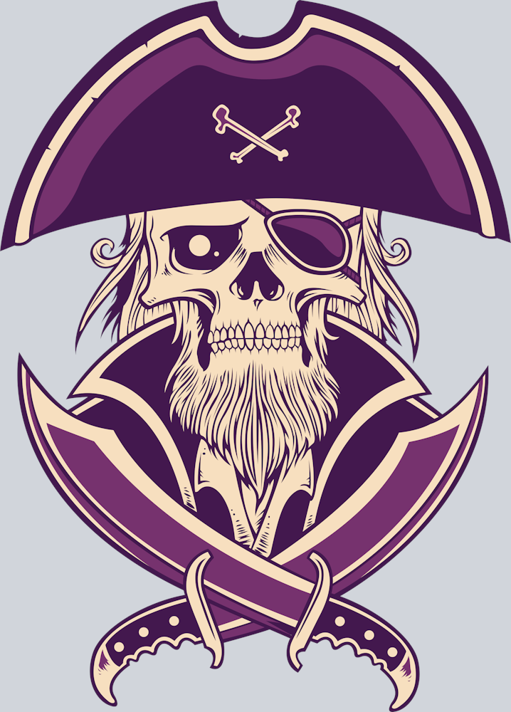 DTF Transfer High Seas - Purple Pirate