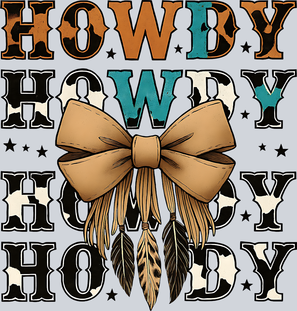 DTF Transfer Western - Howdy Howdy Howdy Howdy