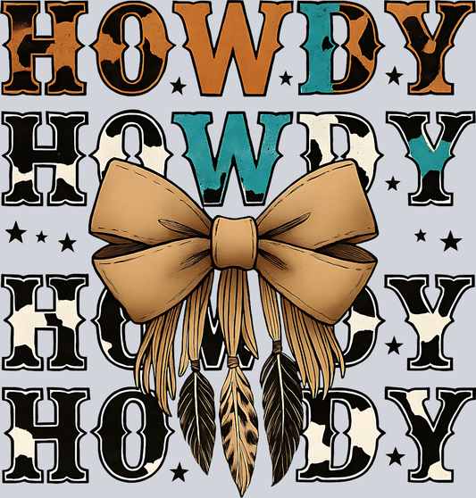 DTF Transfer Western - Howdy Howdy Howdy Howdy
