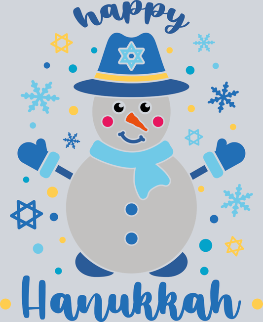DTF Transfer Hanukkah - Happy Hanukkah Snowman