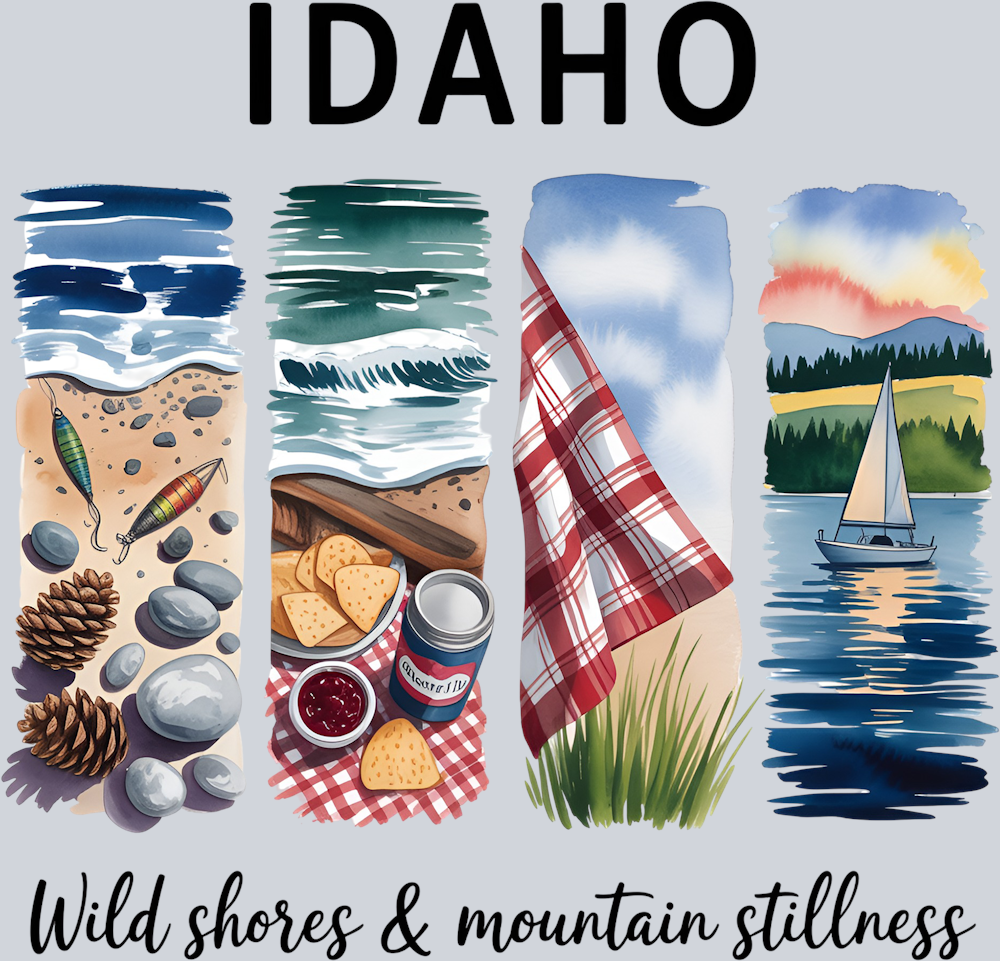 DTF Transfer Idaho - Wild Shores & Mountain Stillness
