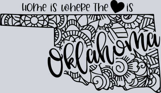 DTF Transfer Oklahoma - Home is where the Heart is