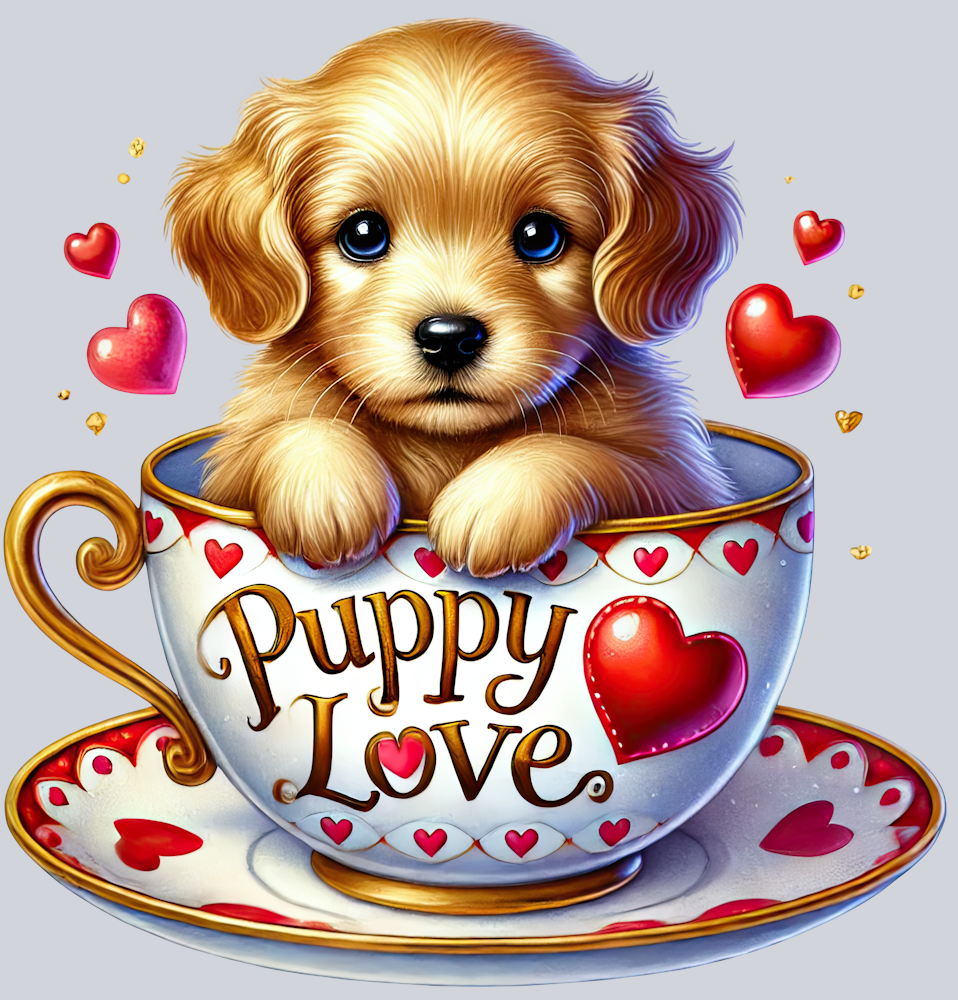 DTF Transfer Valentines - Puppy Love