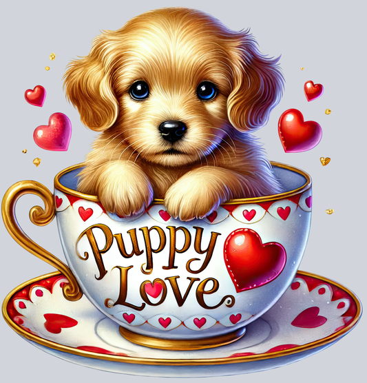 DTF Transfer Valentines - Puppy Love
