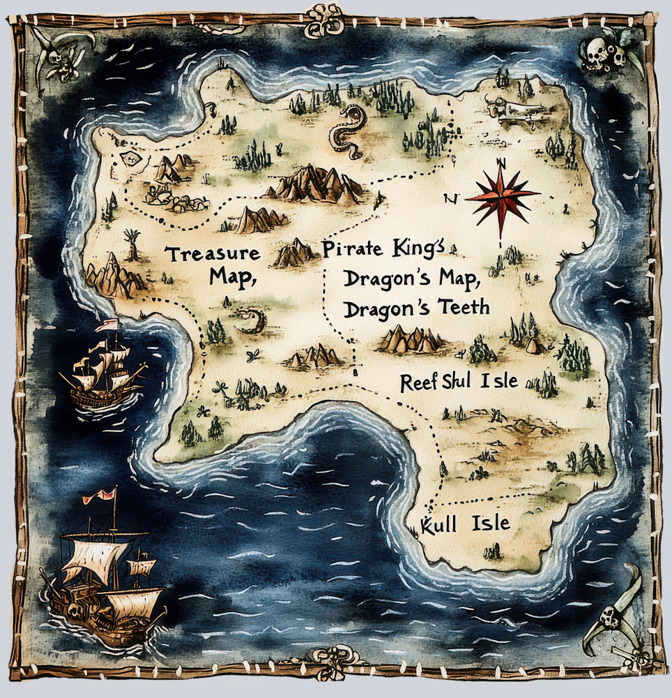 DTF Transfer High Seas - Treasure Map