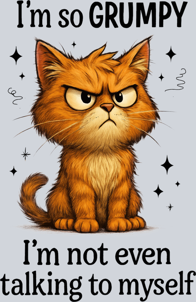 DTF Transfer Cats - I'm so Grumpy I'm not Even Talking to Myself