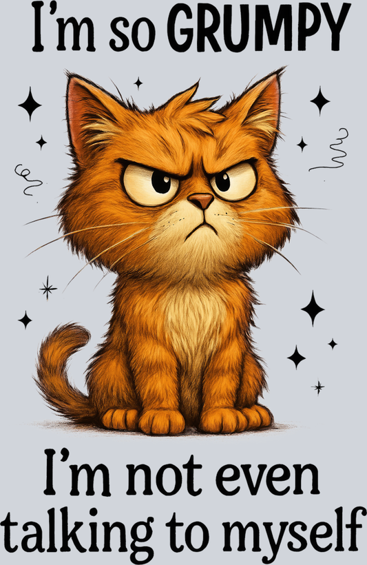 DTF Transfer Cats - I'm so Grumpy I'm not Even Talking to Myself