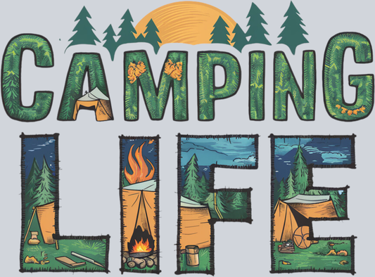 DTF Transfer Camping - Camping Life