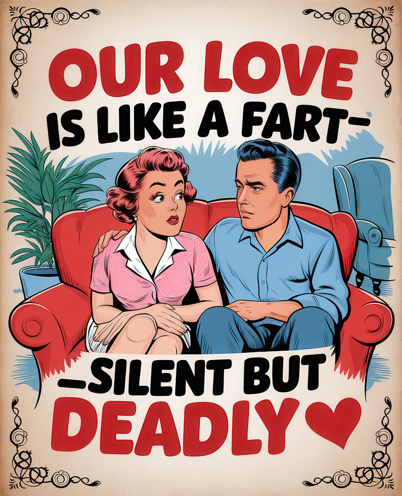DTF Transfer Valentines - Our Love is Like a Fart