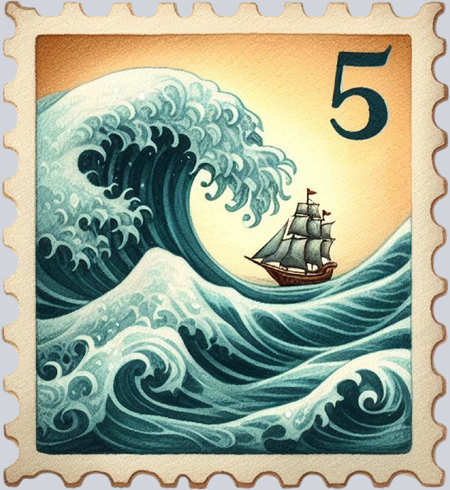 DTF Transfer High Seas - Postage Wave