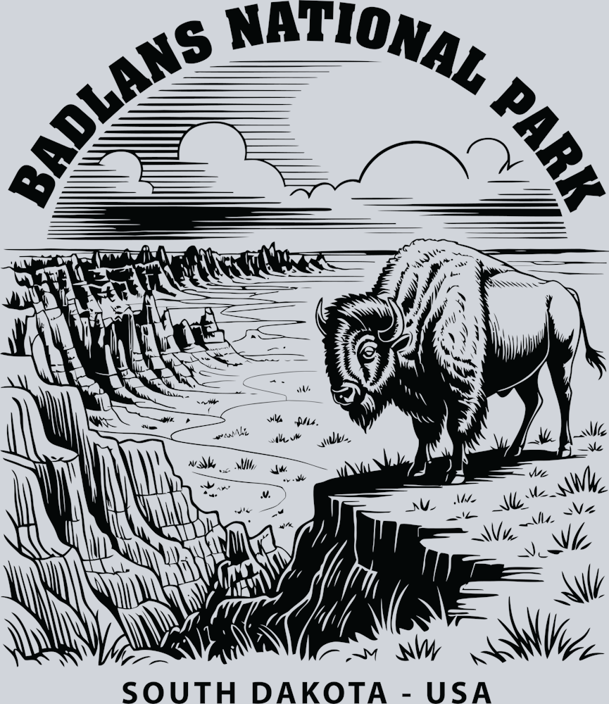 DTF Transfer National Parks - Badlands National Park