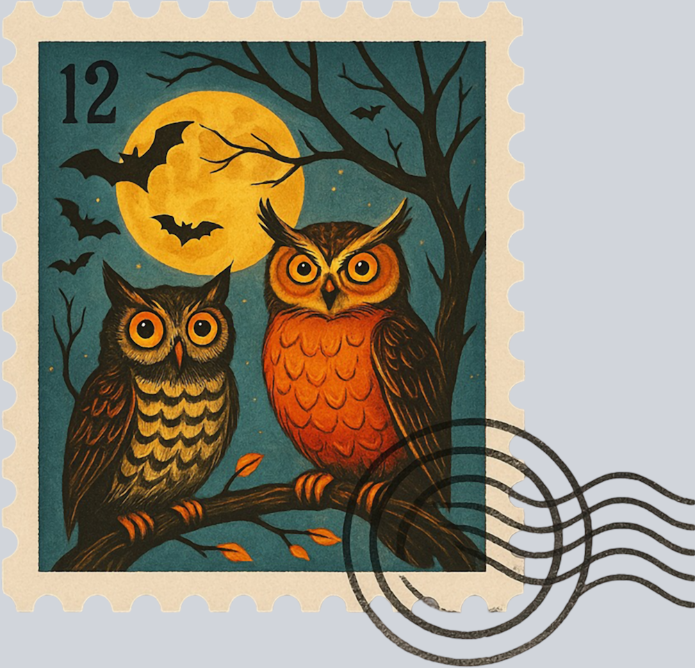 DTF Transfer Halloween - Postage Stamps 8
