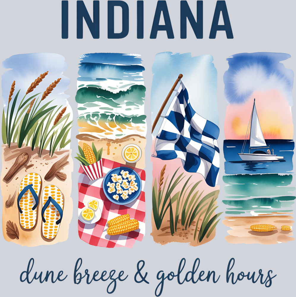 DTF Transfer Indiana - Dune Breeze & Golden Hours