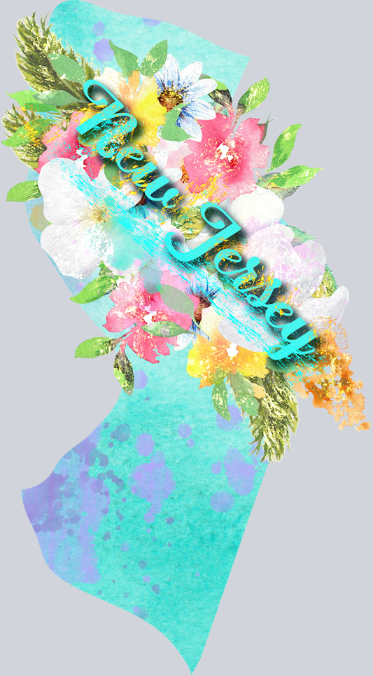 DTF Transfer New Jersey - Watercolor Flowers
