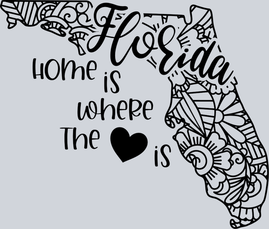 DTF Transfer Florida - Home is where the Heart is
