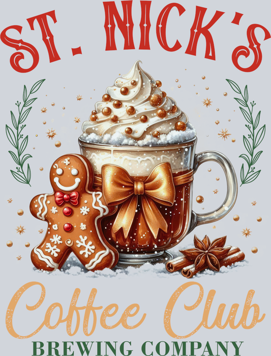 DTF Transfer Christmas - St. Nick's Coffee Club Brewing Company