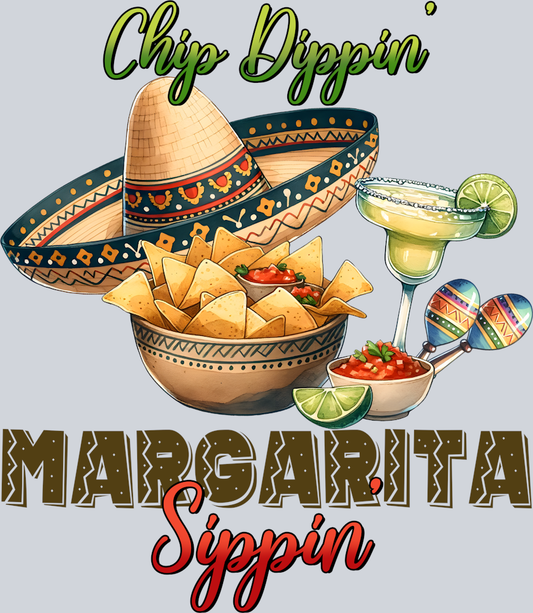 DTF Transfer Cinco de Mayo - Chip Dippin' Margarita Sippin'