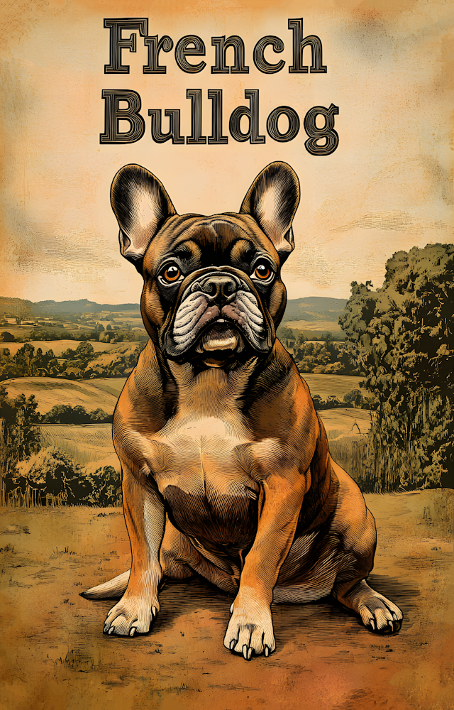 DTF Transfer Dogs - French-Bulldog