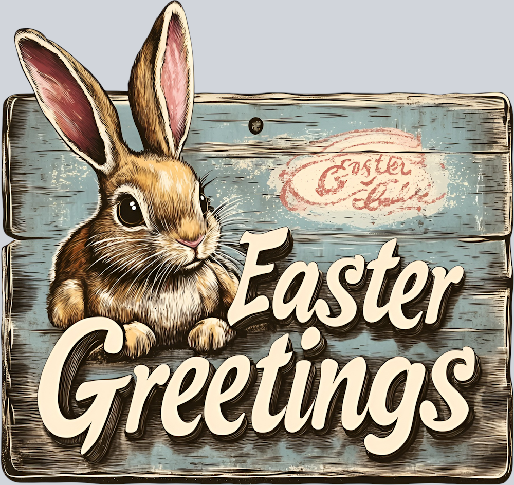 DTF Transfer Easter - Easter Greetings
