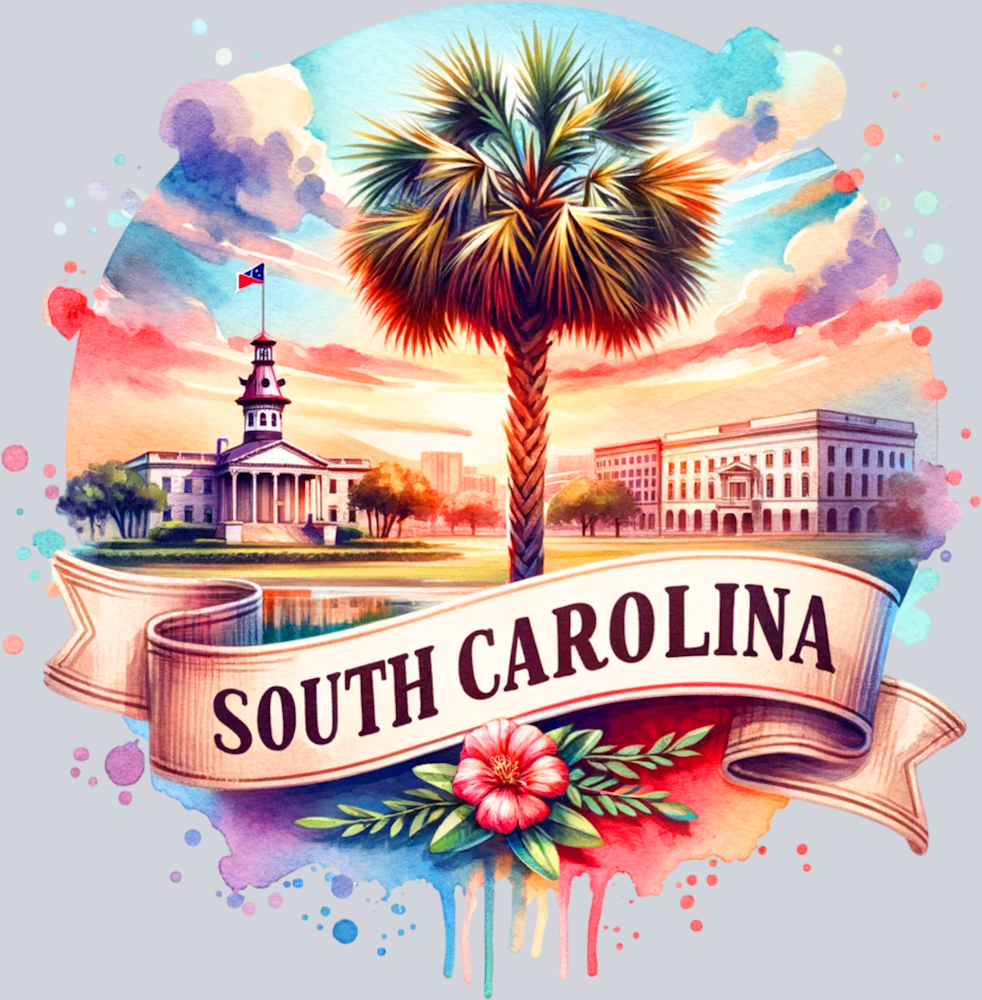 DTF Transfer South Carolina - Palm Tree